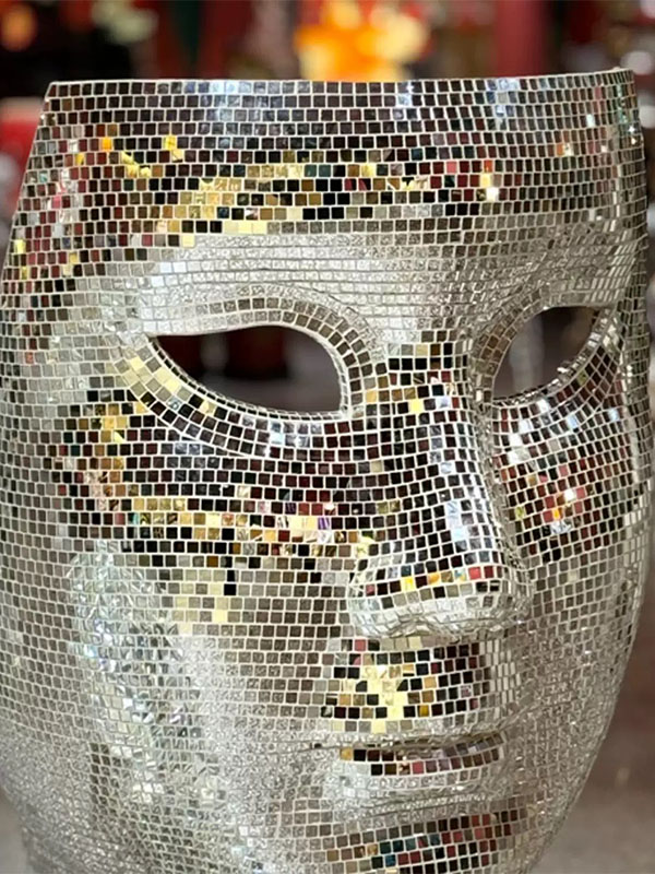 Mirror Mosaic Face Sculpture